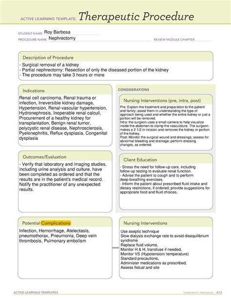 Therapeutic treatment for patient - ACTIVE LEARNING TEMPLATES ...