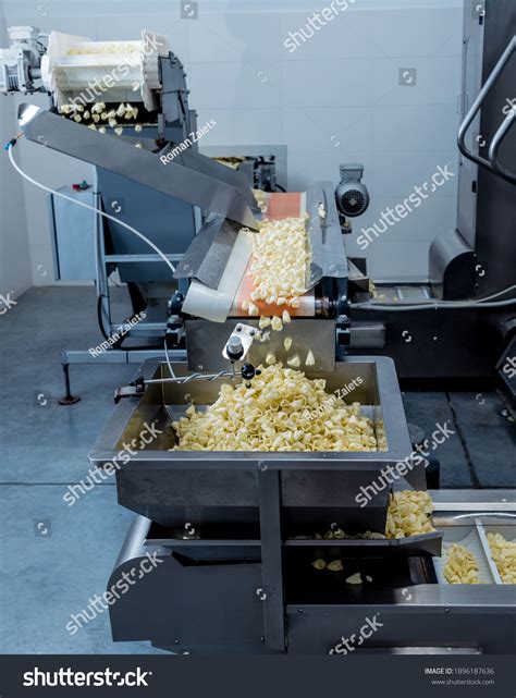 Conveyor Line Frying Snacks Chips Modern Stock Photo 1896187636 ...