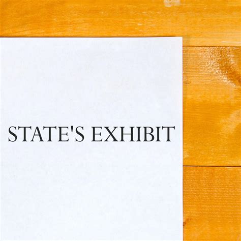 Self Inking States Exhibit Stamp, Lawyer Stamp, Up to 5K Impressions, Available in 11 Ink Colors, Reinkable, Easy Press and Print Stamping, Size Approx 1/2