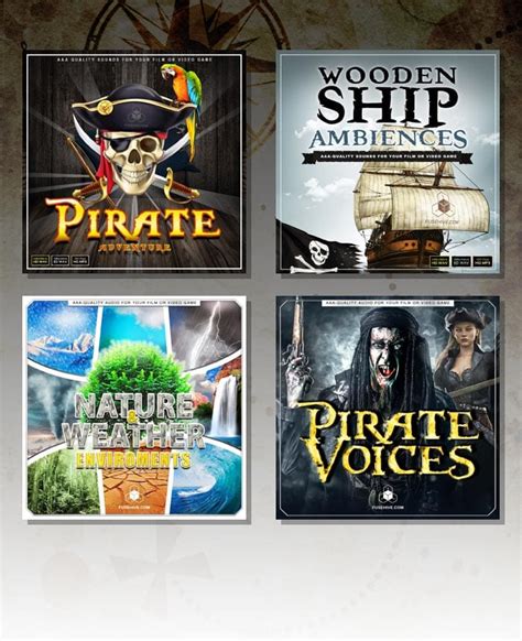 Pirate Sound Effects Bundle - Weapons, Ships, Voice Overs, Environment ...