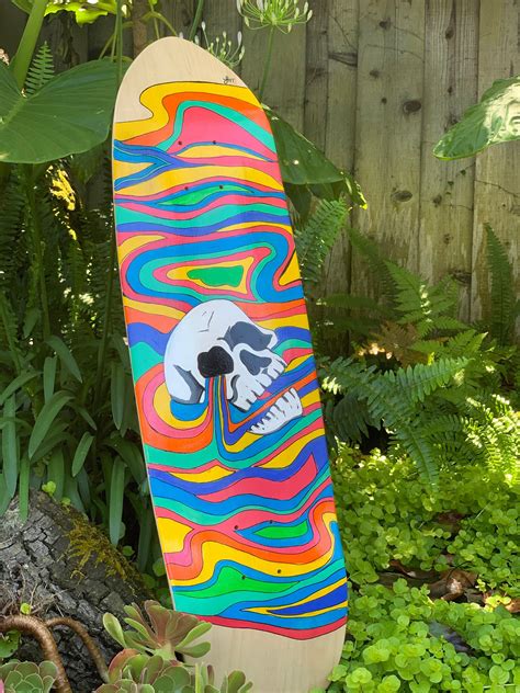 Hand Painted Skateboard Deck | Etsy | Painted skateboard, Skateboard ...