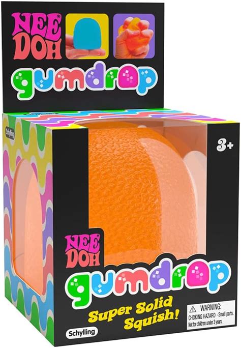 Schylling NeeDoh Gumdrop Squishy Fidget Toy - Sweetie-Themed Nee Doh ...