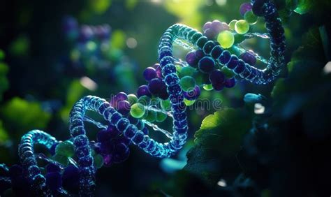 DNA Double Helix Structure, Vibrant Colors, Molecular Representation ...