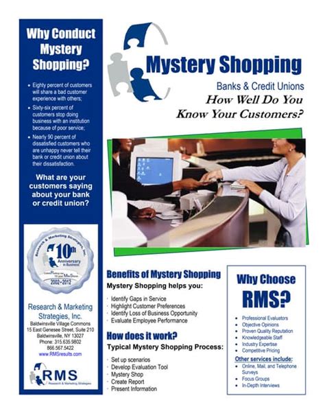 Mystery Shopping Flyer Financial | PDF