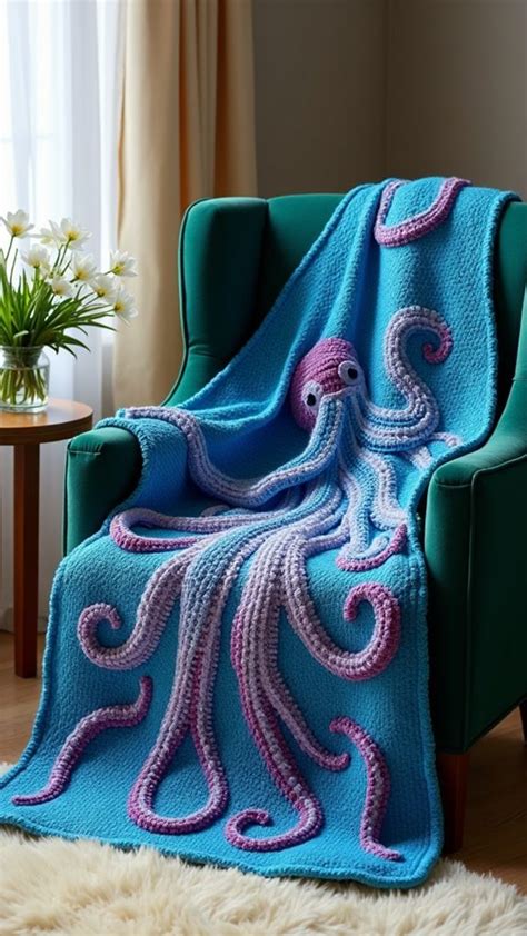 20 Latest Crochet Octopus Blanket Ideas To Try In 2025! - Ask Bart