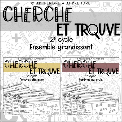 Cherche et trouve 2e cycle - ENSEMBLE GRANDISSANT | Apprendreàapprendre