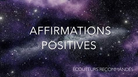 LOI DE L'ATTRACTION -Affirmations positives puissantes ! - YouTube