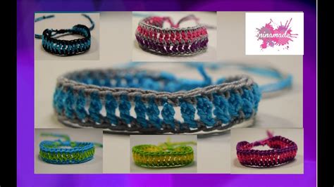 DIY. Comment faire des bracelets avec du fil en cotton // How to knit yarn bracelets