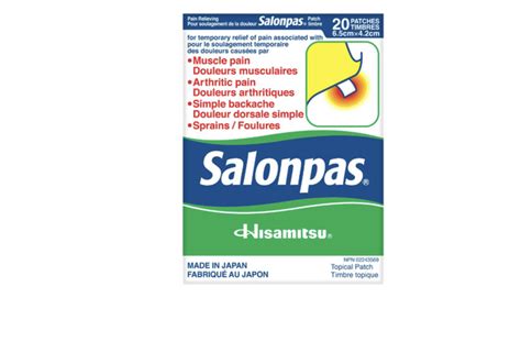 SALONPAS PAIN RELIEVING PATCH 20 - Medis Pharmacy