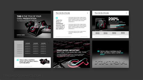 Fully customizable TikTok PowerPoint template with charts and graphs ...