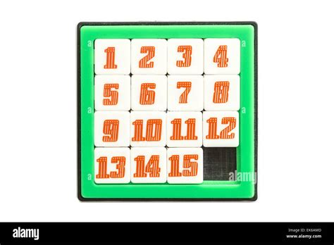 Number Slider Puzzle isolated on white background Stock Photo - Alamy