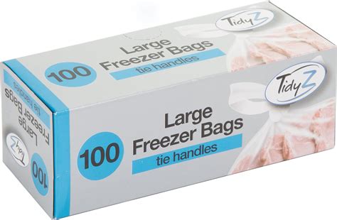 Pack of 100 Medium Freezer Bags | Storage Bags with Tie Handles ...