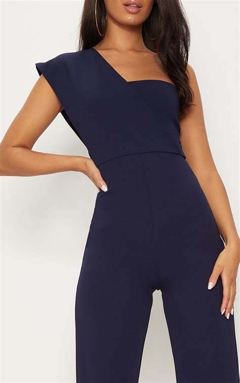 Blue Jumpsuit One Shoulder at Jerry Simmons blog