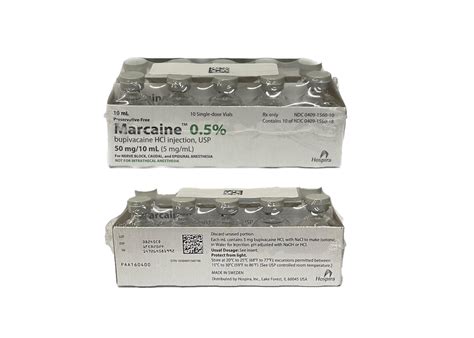 Marcaine (Bupivacaine) HCl, Preservative Free 0.5%, 5 mg / mL Injection ...