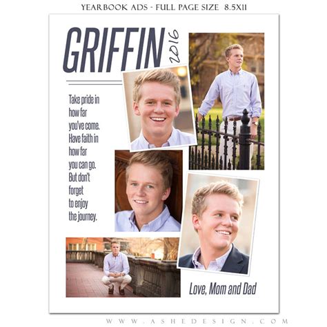 Senior yearbook ads photoshop templates the journey high etsy – Artofit