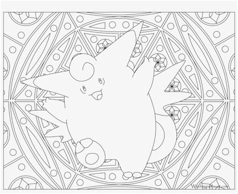 Adult Pokemon Coloring Page Clefable - Adult Pokemon Coloring Page ...
