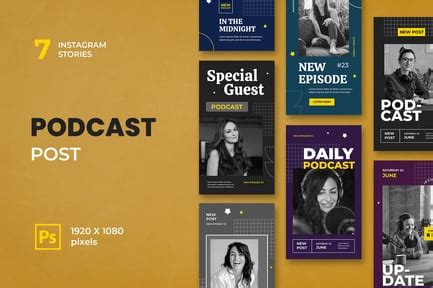 Podcast Instagram Stories, Social Media ft. social & template - Envato