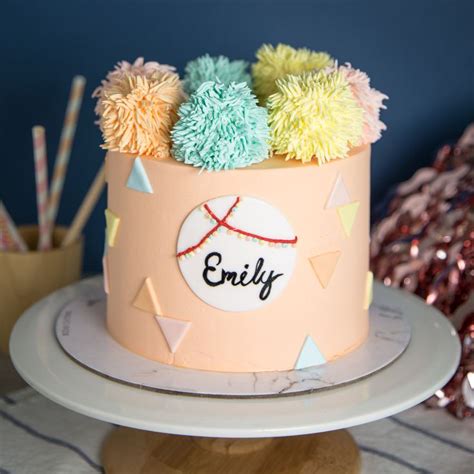 Marshmallow Pom Poms! Cake | Dance birthday cake, Cheerleading cake ...