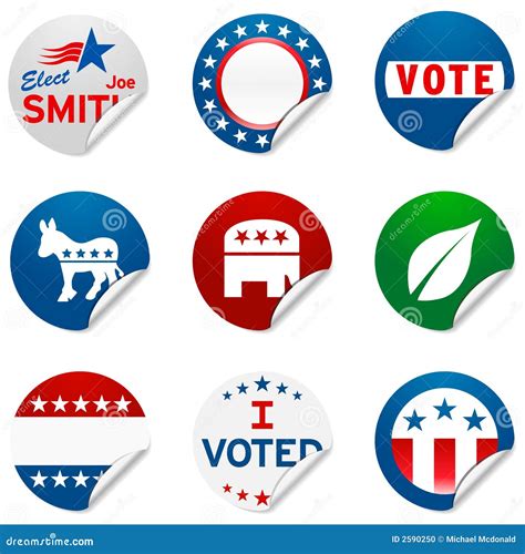 Campaign election stickers stock vector. Illustration of democracy ...