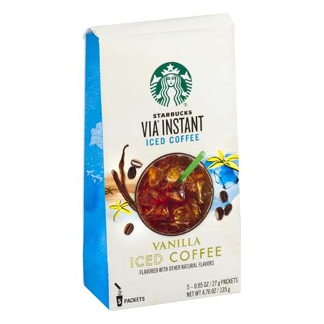 Starbucks Via Instant Iced Coffee Vanilla Iced Coffee Packets - 5 CT ...