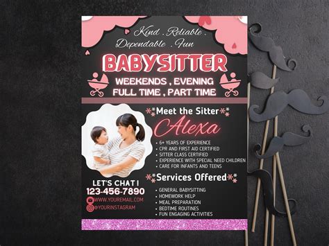 Babysitter Flyer, Baby Day Care Flyer, Childcare Services Flyer ...