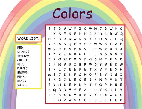 Easy Printable Word Searches For Kids - Word Search Maker