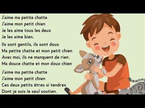 poésie : ma petite chatte et mon petit chien unité 5 les animaux le ...