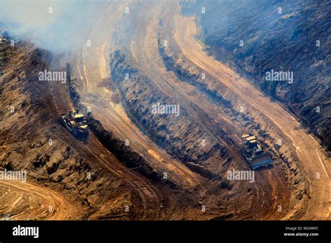 Mountain top removal coal mines in Blair County, West Virginia Stock ...