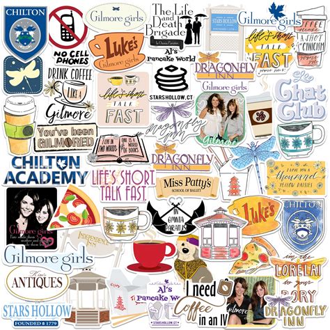 Gilmore Girls 50ct Vinyl Large Deluxe Stickers Variety Pack - Laptop ...