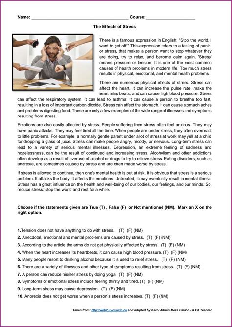 Reading Comprehension Exercises With Answers | Reading Comprehension ...