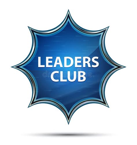 Leaders Club Magical Glassy Sunburst Blue Button Stock Illustration ...