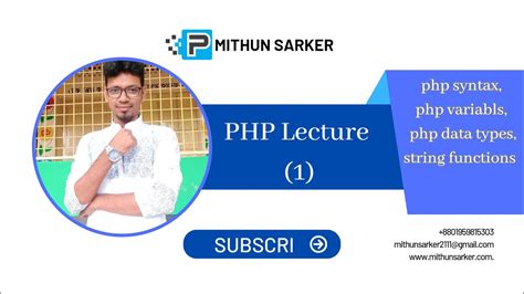 php class lecture 1 || php syntax, php variables, php data type, string ...