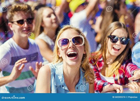 Beautiful Teens at Summer Festival Stock Photo - Image of cool, dancing ...
