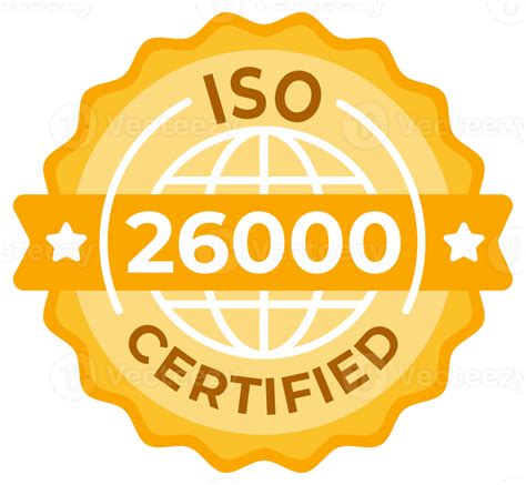 ISO 26000 Certified Badge Design - A graphic seal showcasing the ...
