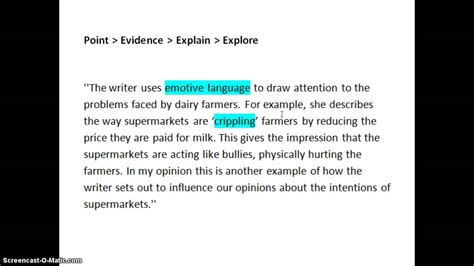 Point, Evidence, Explain, Explore