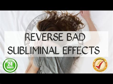 REVERSE BAD SUBLIMINAL EFFECTS| GET INSTANT RESULTS| SUBLIMINAL FLUSH ...