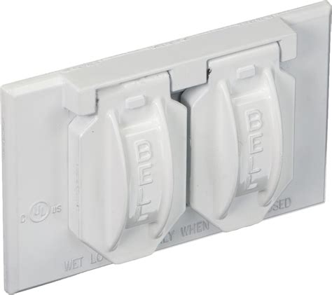 Hubbell-Raco 5180-1 2-Hole Weatherproof Device Cover, 4-9/16 in L X 2 ...