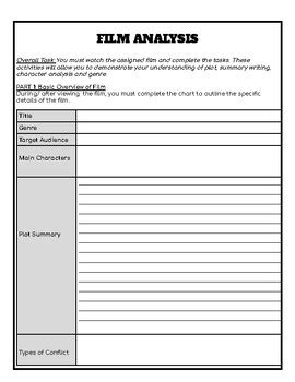 Film Analysis by Education Rockstar | TPT