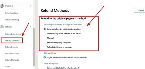 Refund to the original payment