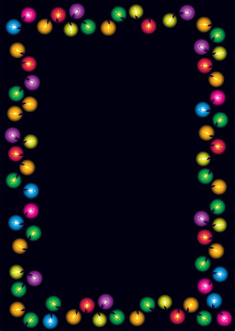 Free Christmas Lights Border