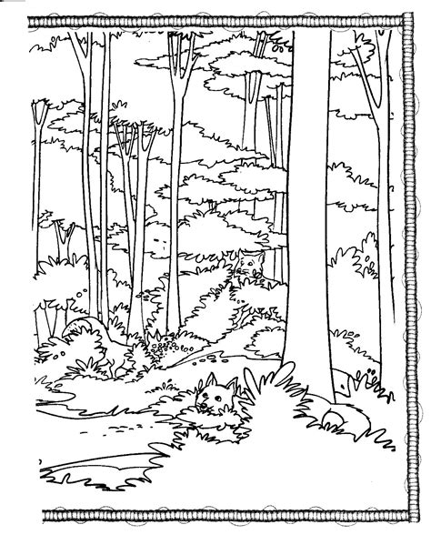 Forest Trees Coloring Pages For Kids - Jambestlune