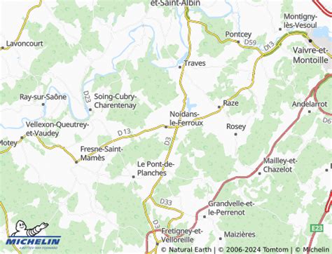 Carte MICHELIN Noidans-le-Ferroux - ViaMichelin