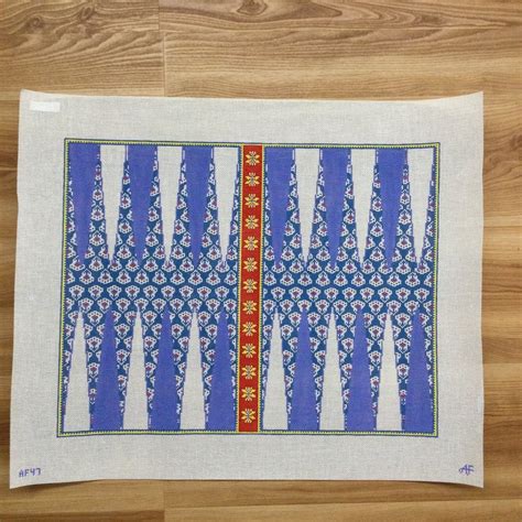 Provence Backgammon Board Needlepoint Canvas | KC Needlepoint