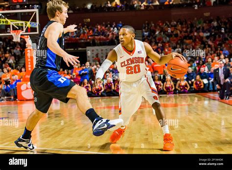 Clemson Tigers guard Jordan Roper (20) looks to pass the ball while ...
