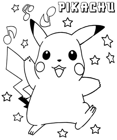 Printable Coloring Page Of Pikachu