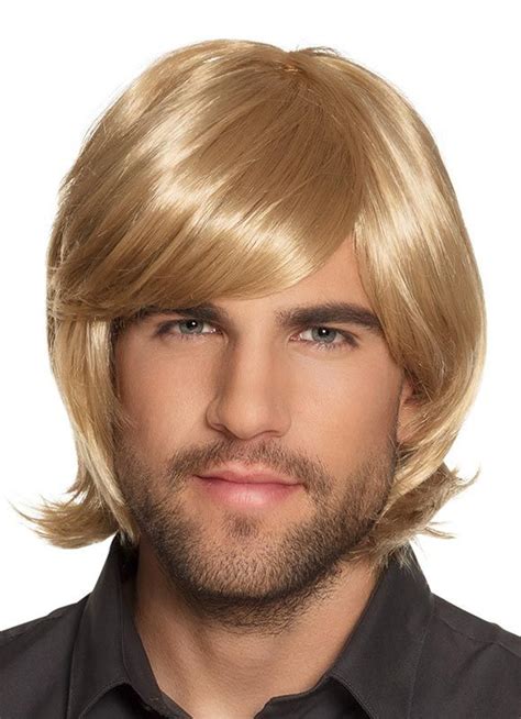 Golden Blonde Long Mens Wig