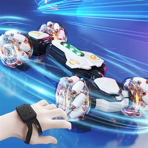 Gesture Control 4WD RC Stunt Car - Double-Sided 360° Flips, USB ...