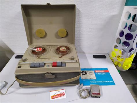 Magnétophone à bande nordmende Titanette 5/904 + Micro - FONCTIONNE