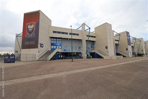 Le stade Malherbe, stade de football, vue de l'extérieur, ville de Caen ...
