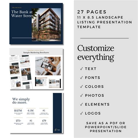 Commercial Real Estate Listing Presentation Template, Listing Packet ...